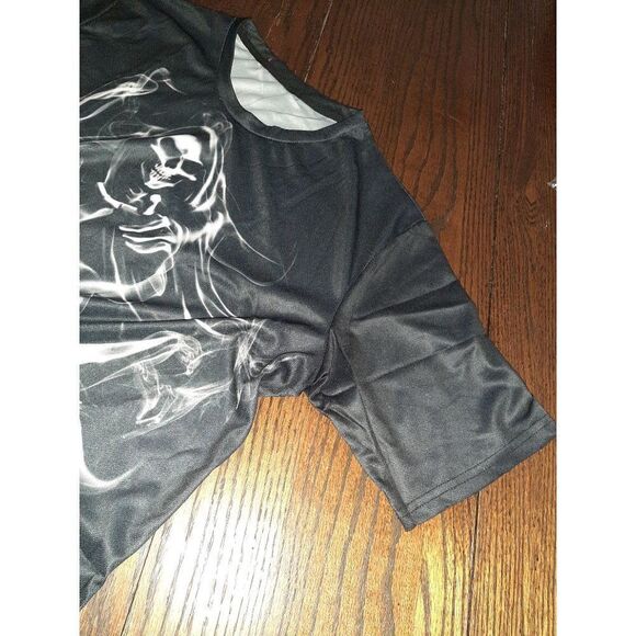 New Men's Large 3D Skull Skeleton Soul Graphic Short Sleeve Shirt Tee Ts… - Picture 3 of 5